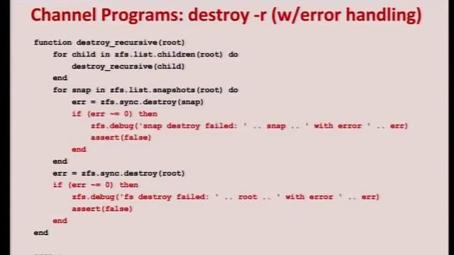 Matt Ahrens: Building products based on OpenZFS, using channel programs - BSDCan 2017 смотреть онлайн