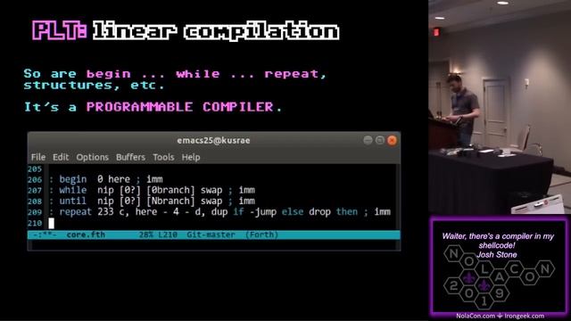 NolaCon 2019 D 10 Waiter theres a compiler in my shellcode Josh Stone смотреть онлайн