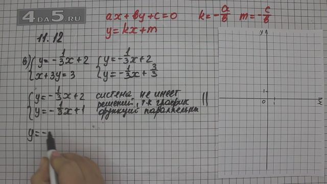 Упражнение 11.12. Вариант В. Алгебра 7 класс Мордкович А.Г. смотреть онлайн