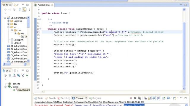 Advanced Java tutorial - Character Classes смотреть онлайн