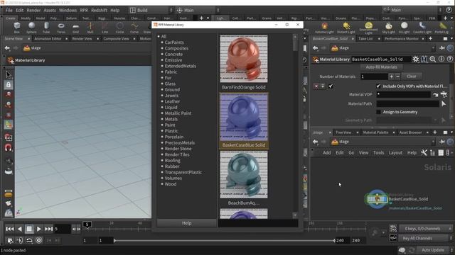(SideFX Houdini Tutorial) Part 5B - RPR Material Library Auto-Assign AMD Radeon™ ProRender Tutorial смотреть онлайн