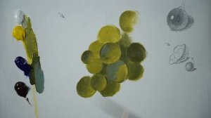 Как передать прозрачность. Пишем виноград маслом. Художник Надежда Ильина