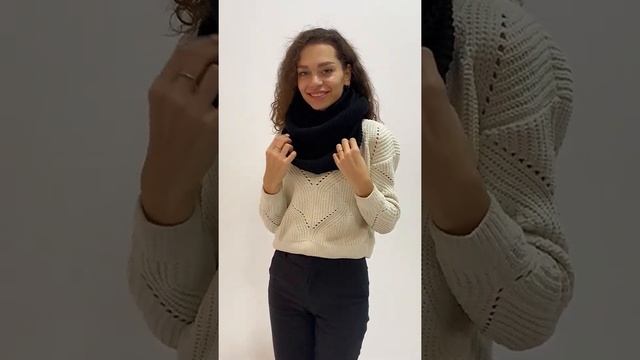 Снуд черный вязаный смотреть онлайн