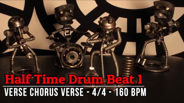 160 BPM - Half Time Drum Beat Rock 1 - 4/4 Drum Track - Metronome - Drum Beat смотреть онлайн