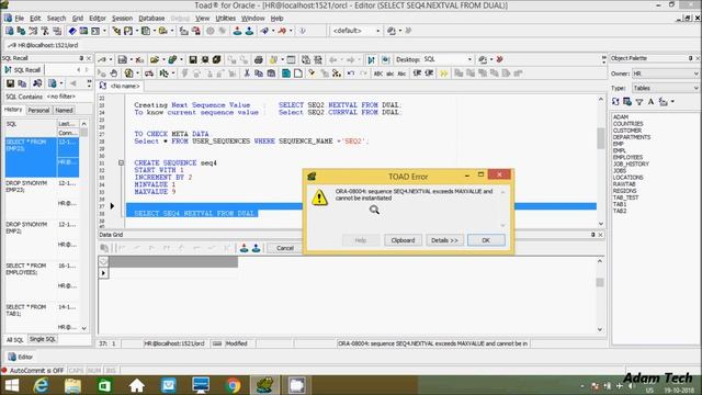 Sequence in Oracle Database Auto Numbers смотреть онлайн