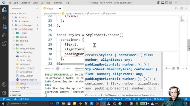 6.2 Hello World in React Native CLI using Functional Component | Dr Vipin Classes смотреть онлайн
