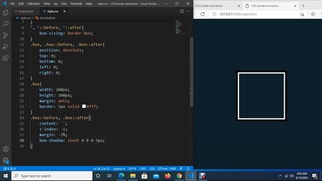 CSS Border Animation Effect with HTML and CSS смотреть онлайн