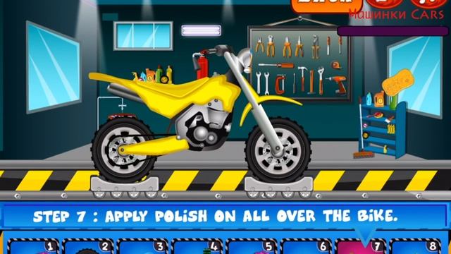 Игра: мойка мотоцикла смотреть онлайн