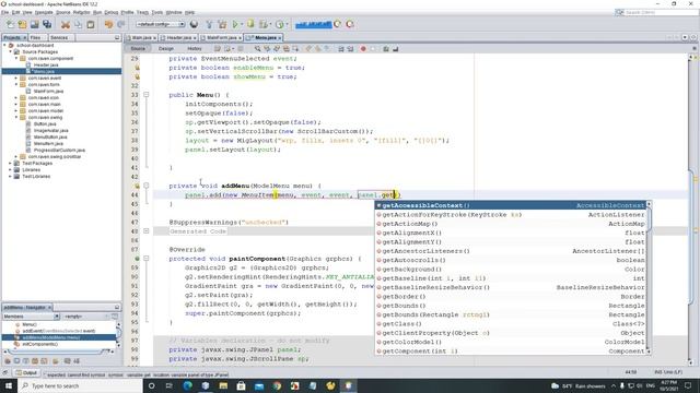 Java Swing UI Design - School Management Dashboard (Part 1) смотреть онлайн