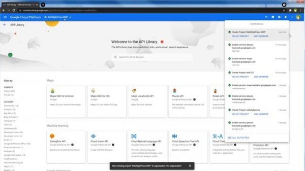 Enable APIs from Google Cloud Platform | Free API Key from Google Cloud Console