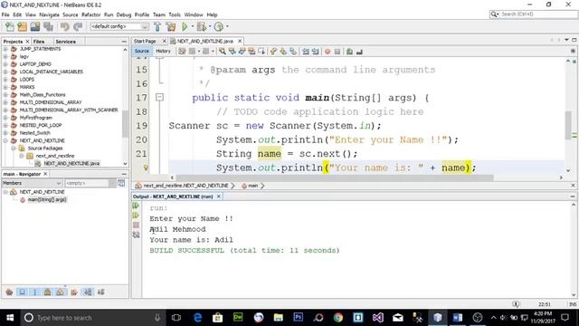 DIFFERENCE BETWEEN NEXT AND NEXTLINE METHOD OF SCANNER CLASS IN JAVA (URDU / HINDI) смотреть онлайн