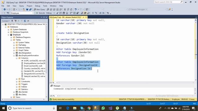 Create Table, Primary Key, Foreign Key, Data Insert In Microsoft SQL By Shahazan Shahid смотреть онлайн
