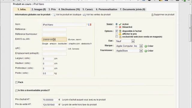 ISBN - ean10 - ean13 - module prestashop 1.4 & 1.5 смотреть онлайн