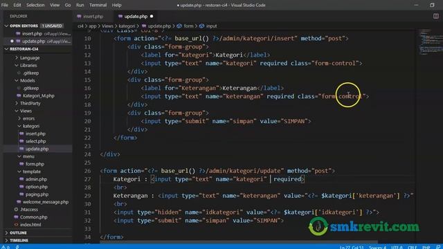 Tutorial CodeIgniter 4 - 21 - Aplikasi Restoran CI 4 - Menu Kategori смотреть онлайн