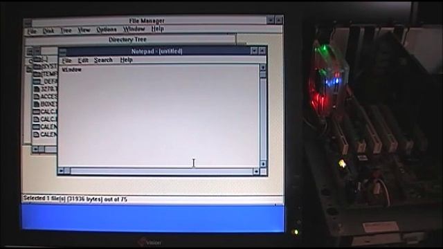 Retro OS Windows 3.0 was booted [ASUS TUSL2-C Socket 370] смотреть онлайн