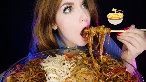 АСМР Итинг Лапша  ? ASMR  [ мокпан \ мукбанг ]