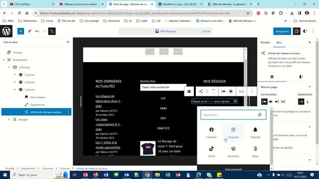 Comment placer un renvoi vers mes réseaux sociaux ? (WP025) смотреть онлайн