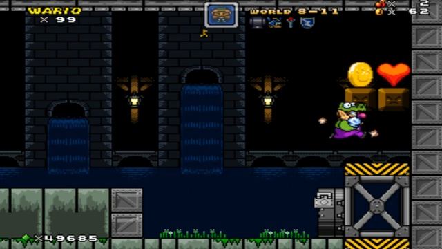Mushroom Kingdom Fusion v0.7 (Wario) World 8-11 Awazon Caverns смотреть онлайн