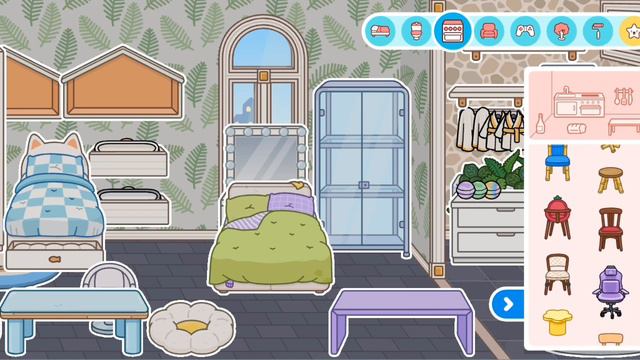 #токабока как красиво и удобно уместить кровать стол шкаф и туалетный столик в маленькой комнате смотреть онлайн