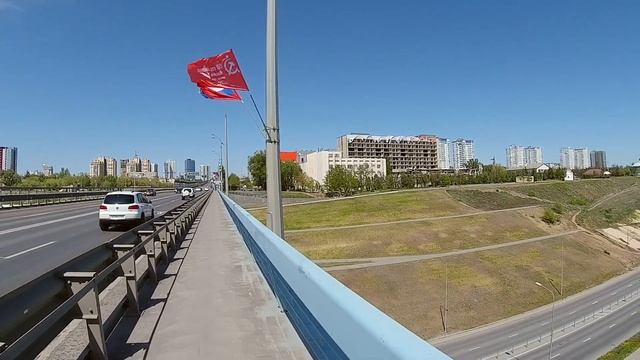 /Walking in Volgograd/ Прогулка по мосту через Волгу, г.Волгоград смотреть онлайн