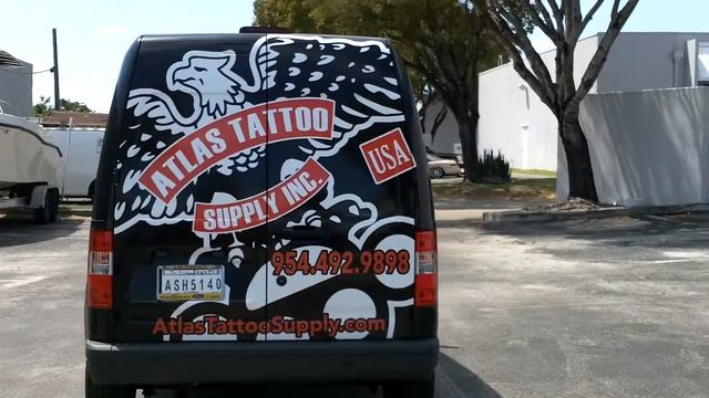 Ford Transit Connect Van Car Wrap Pompano Beach Florida Atlas Tattoo Supply | Car Wrap Solutions смотреть онлайн