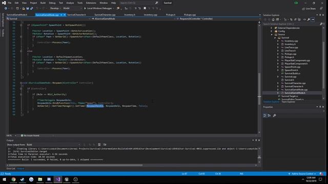 Unreal Engine C++ Multiplayer Survival Series #16: "Fixing MAJOR Respawn Bug" смотреть онлайн