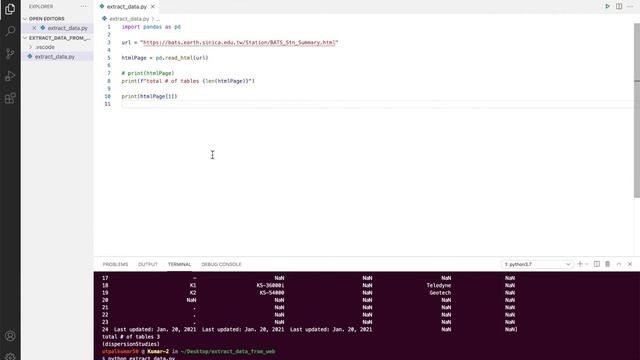 How to extract table data from the web page using Python смотреть онлайн