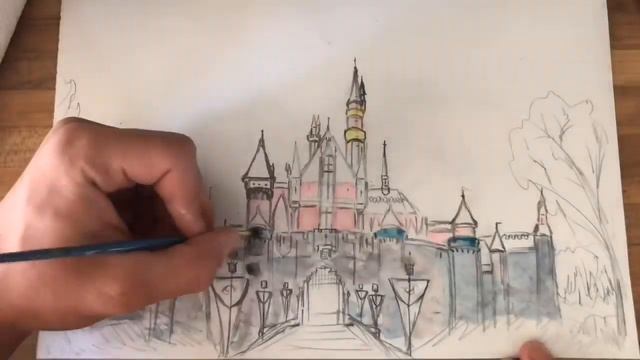 DISNEYLAND CASTLE HOW TO DRAW смотреть онлайн