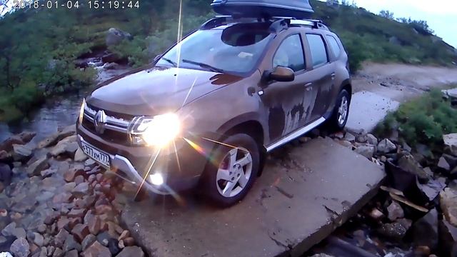 По Дорогам Кольского на стоковом Дастере. Дорога в Дальние Зеленцы. смотреть онлайн