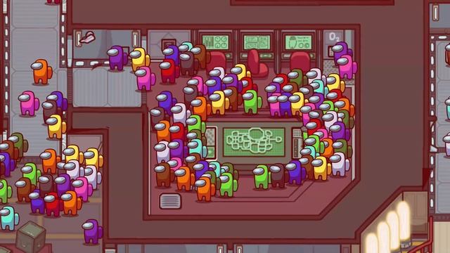 AMONG US, but with 1000 PLAYERS ( Among us logic ) смотреть онлайн