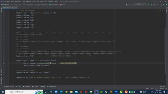 JAVA: Sorting ArrayList Elements Using Streams смотреть онлайн