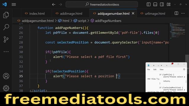 Javascript PDF-LIB Tutorial to Add Page Numbers to All Pages of PDF Document in Browser Using HTML5 смотреть онлайн
