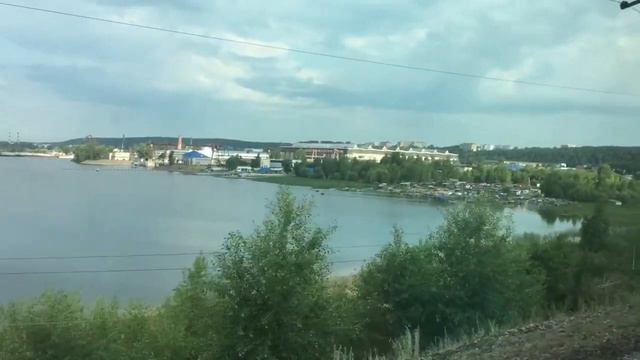 Свияжск – Зелёный Дол и мост через Волгу | Из окна фирменного-скорого поезда №2 «Москва – Казань» смотреть онлайн