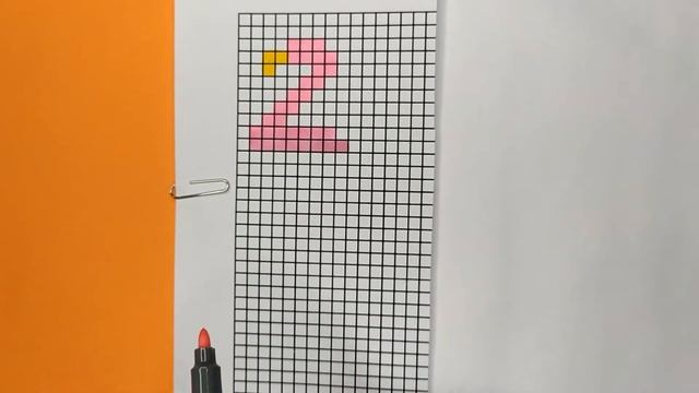 Как нарисовать розовый фламинго (рисуем по клеточкам) How to draw pink flamingo Pixel art смотреть онлайн