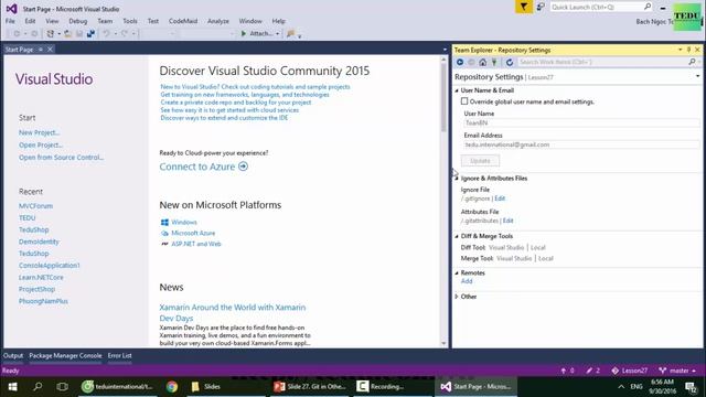 Bài 27: Sử dụng GIT với Git Extension trong Visual Studio смотреть онлайн