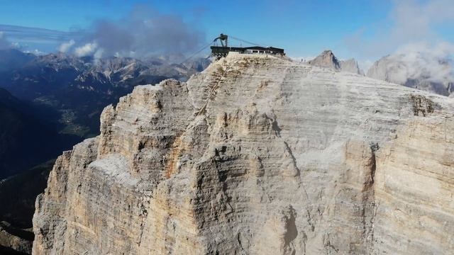 Dolomites • Sass Pordoi by Drone 4K смотреть онлайн