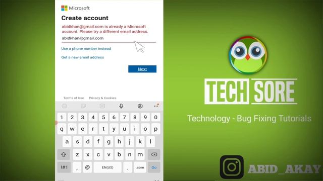 Fix Microsoft || is already a Microsoft account. Please try a different email address Problem Solve смотреть онлайн