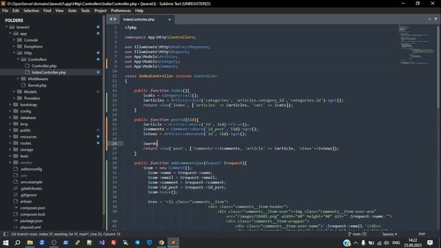 Создание блога на Laravel #9 Склонения слово "комментарий" смотреть онлайн