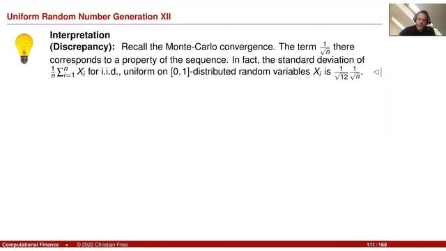 Lecture Computational Finance / Numerical Methods 06: Monte-Carlo Method 05: Discrepancy смотреть онлайн