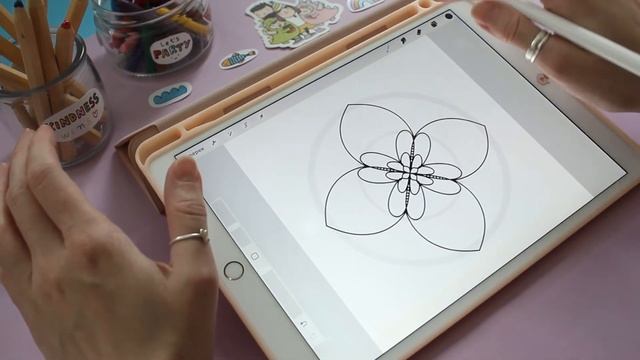 как легко нарисовать ❁ мандалу ❁ в procreate ♡ смотреть онлайн