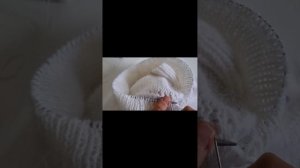 Как связать Капор с манишкой и воротником из пуха норки. 9