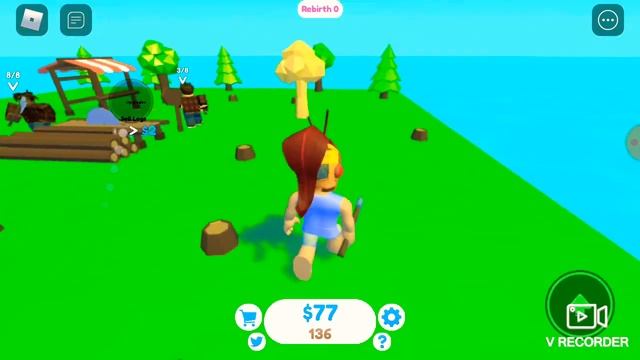 играю в роблокс СИМУЛЯТОР лесоруба! 1 смотреть онлайн