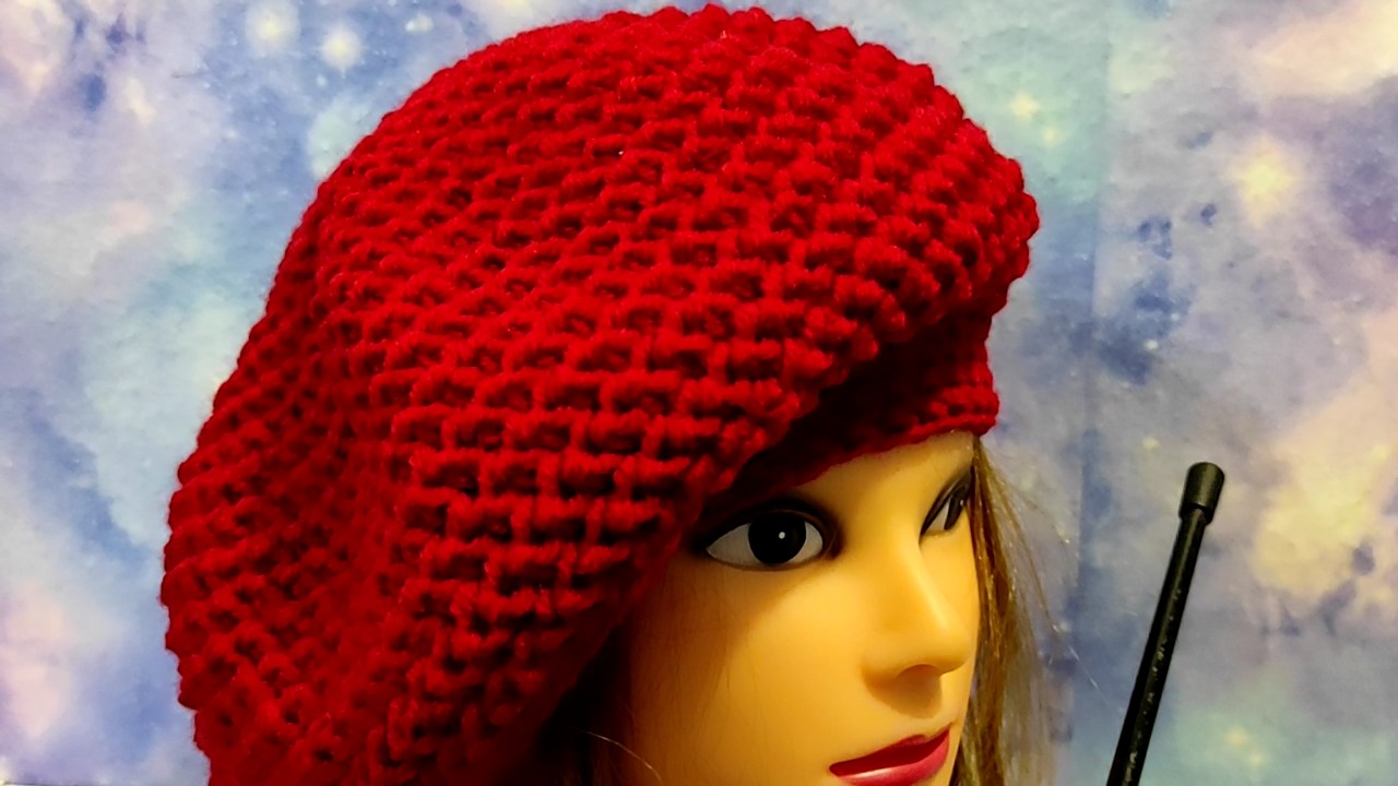 ЭЛЕГАНТНЫЙ БЕРЕТ крючком. Видео для начинающих. смотреть онлайн