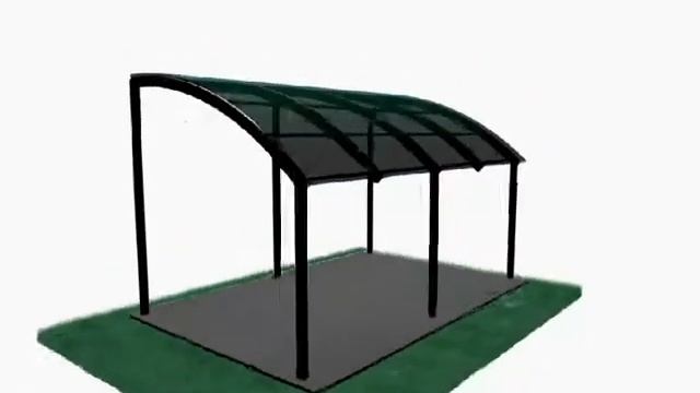 Навес из поликарбоната модель №9 от компании Навес-стиль - обзор 3D