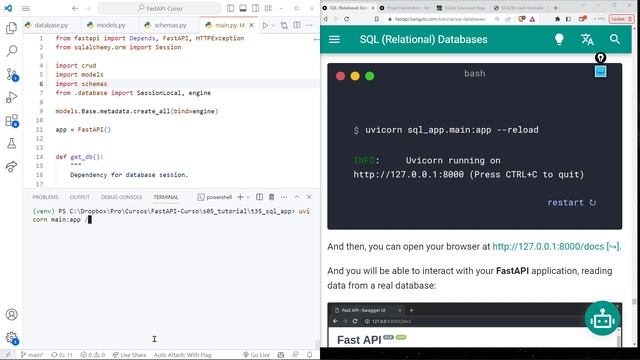 FastAPI Curso: 177 Solución Errores Relacionados con Importaciones Relativas, DB Browser for SQLite смотреть онлайн
