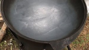 Первый обжиг нового чугунного казана