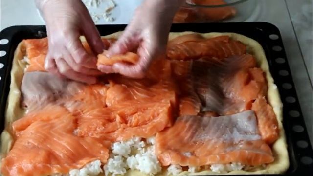Постный пирог с красной рыбой ? смотреть онлайн