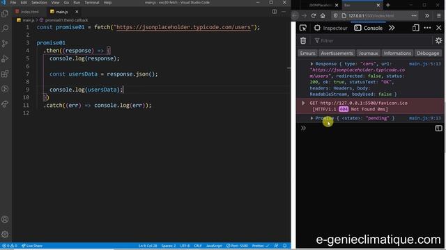 JavaScript32-Méthode fetch()-Première récupération de donnée sur la web API JSONPlaceholder-Débutan смотреть онлайн