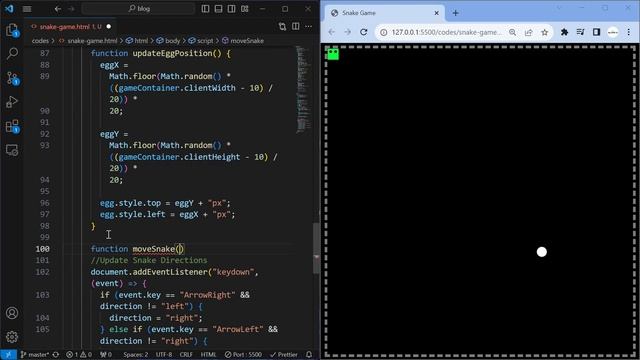 Create Snake Game with Javascript under 15 Minutes смотреть онлайн