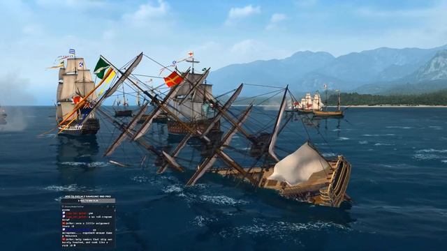 Naval Action - первая портовая битва Port Au Prince 21vs16? смотреть онлайн